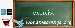 WordMeaning blackboard for exorcist